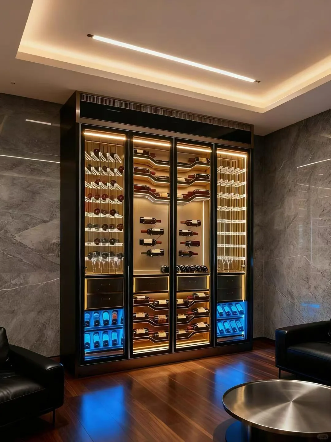 Wine cabinet real installation