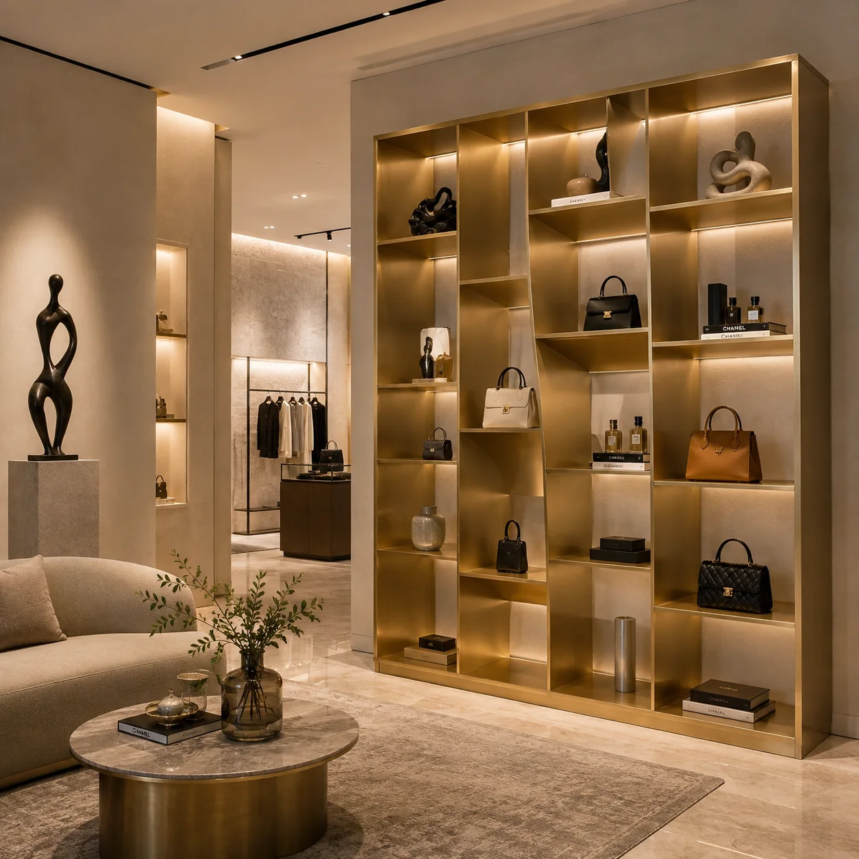 Stainless steel display cabinet