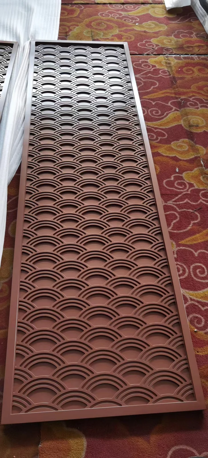 Carved aluminium decorative screen reference 6