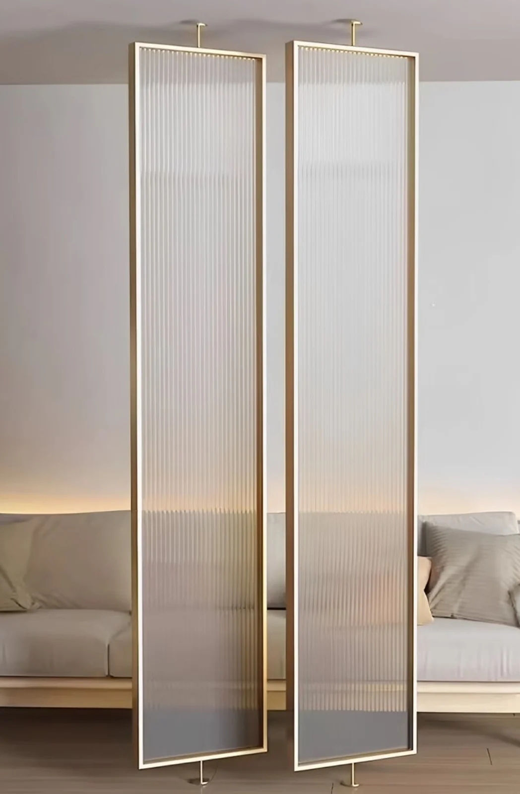 Glass and stainless steel decorative screen reference 8