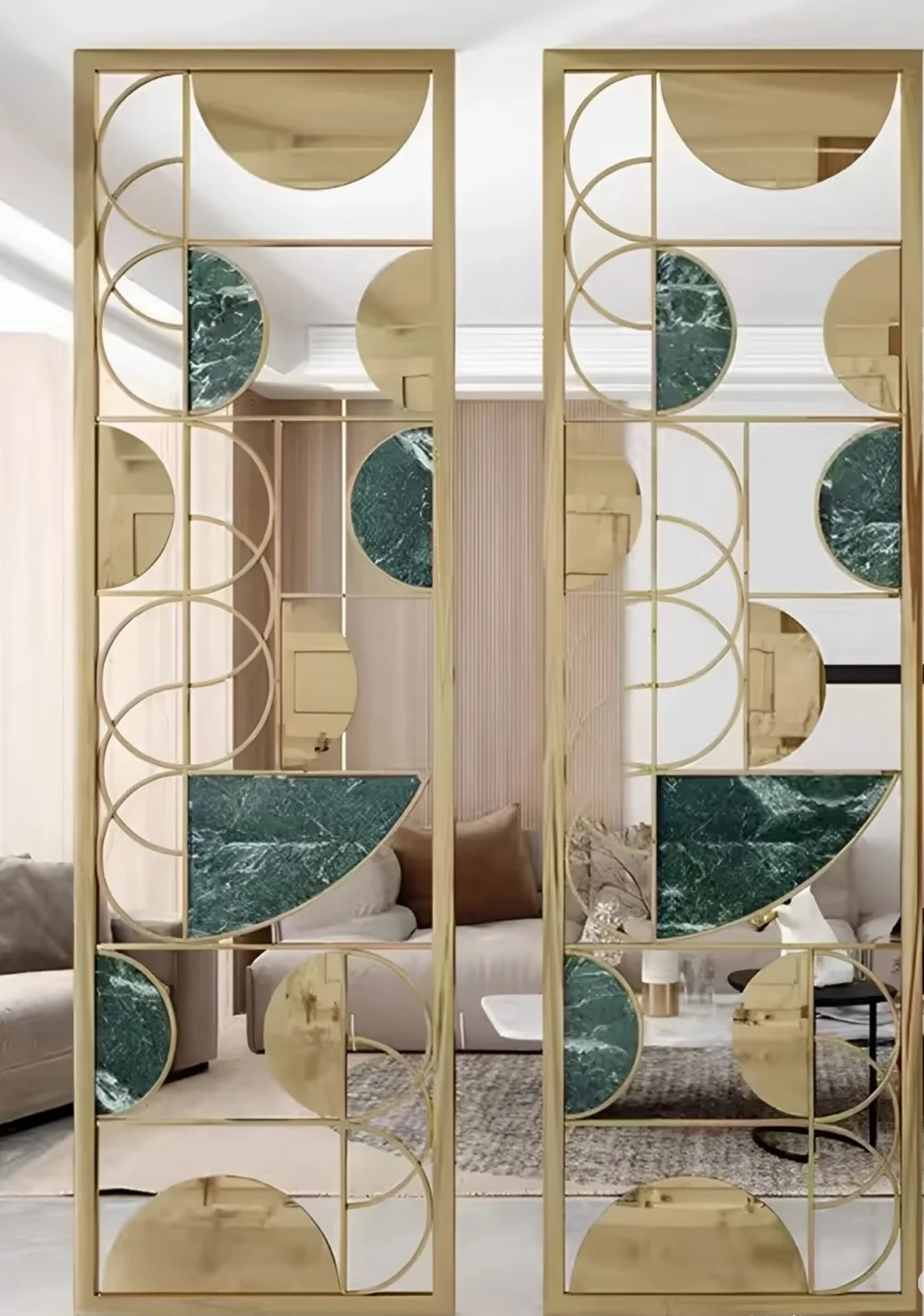 Modern stainless steel decorative screen reference 9