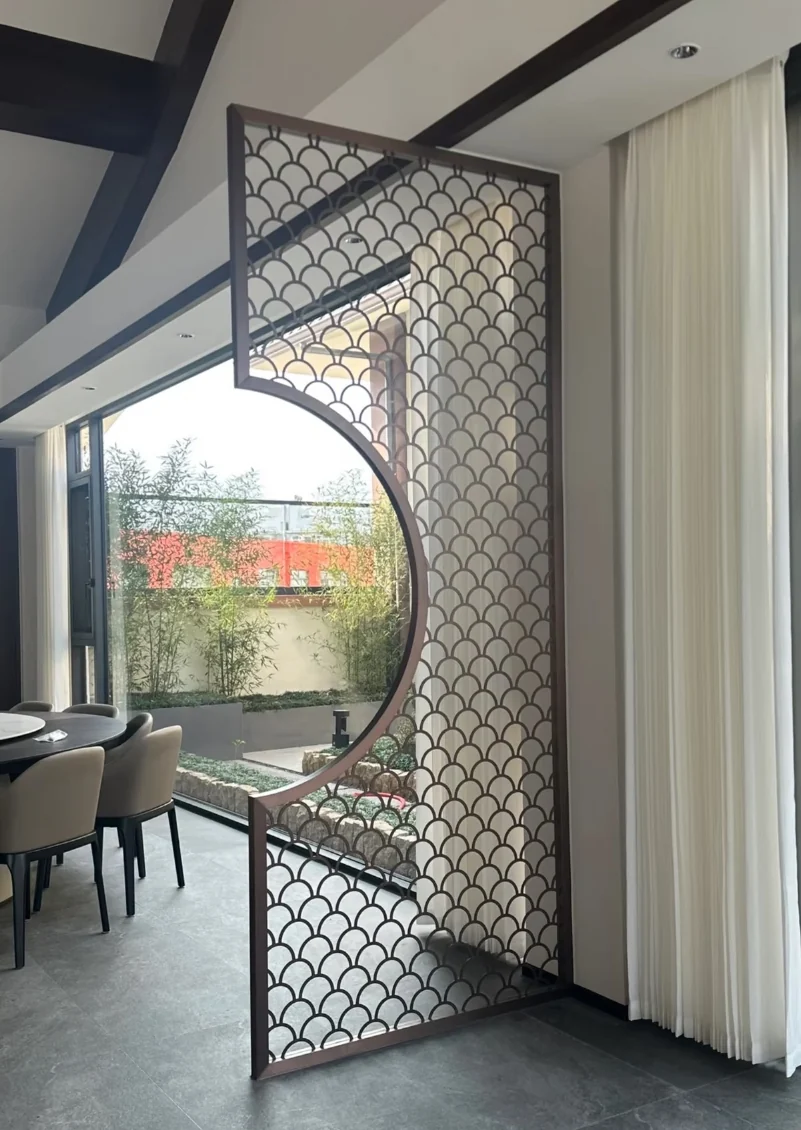 New Chinese-style stainless steel decorative screen reference 3