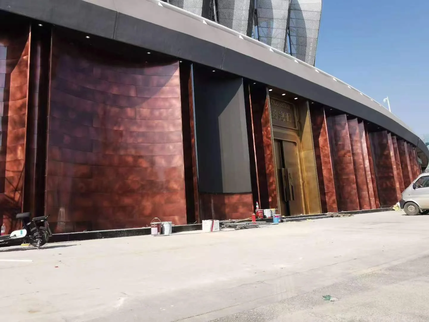 Hospitality project exterior stainless steel facade